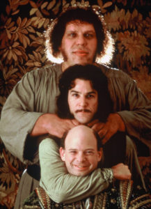 Fezzik, Inigo Montoya und Vizzini aus dem Film Die Braut des Prinzen